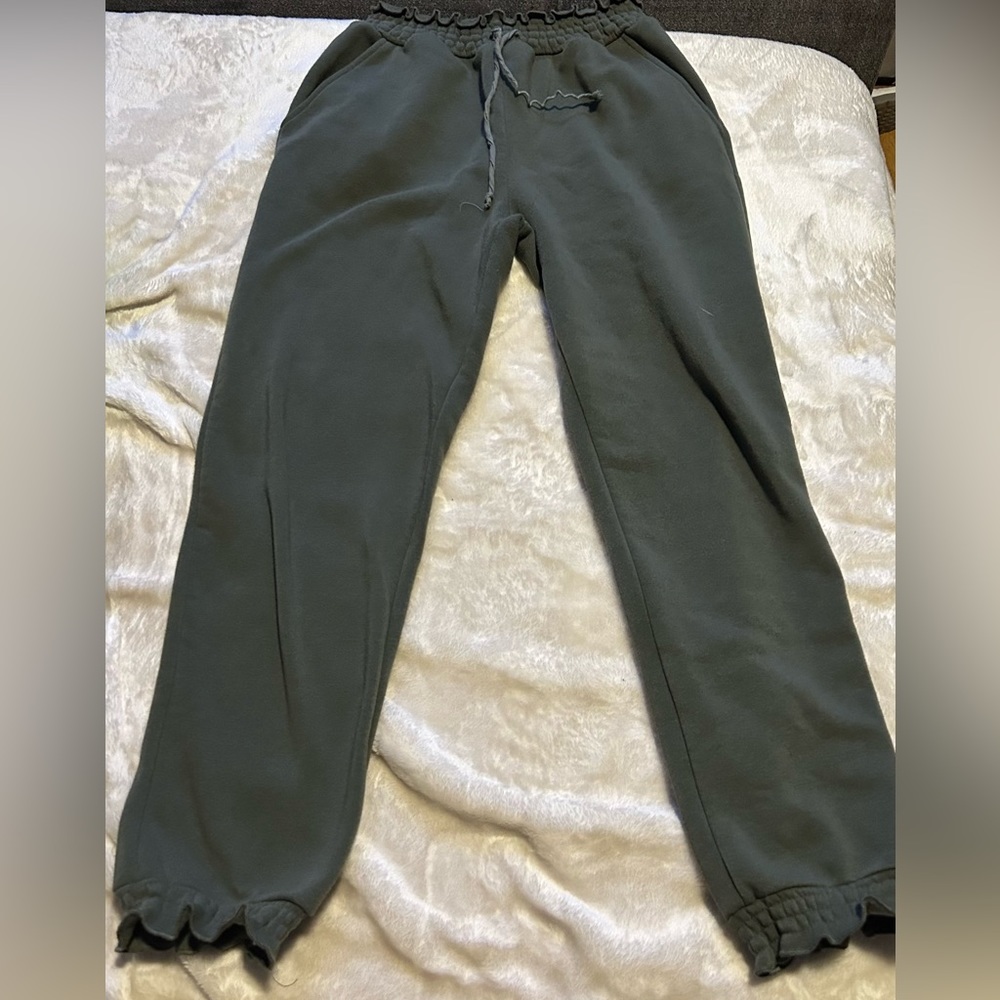 Olive green sweatpants